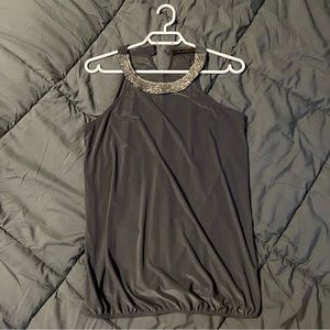 Halter necked top with sequins